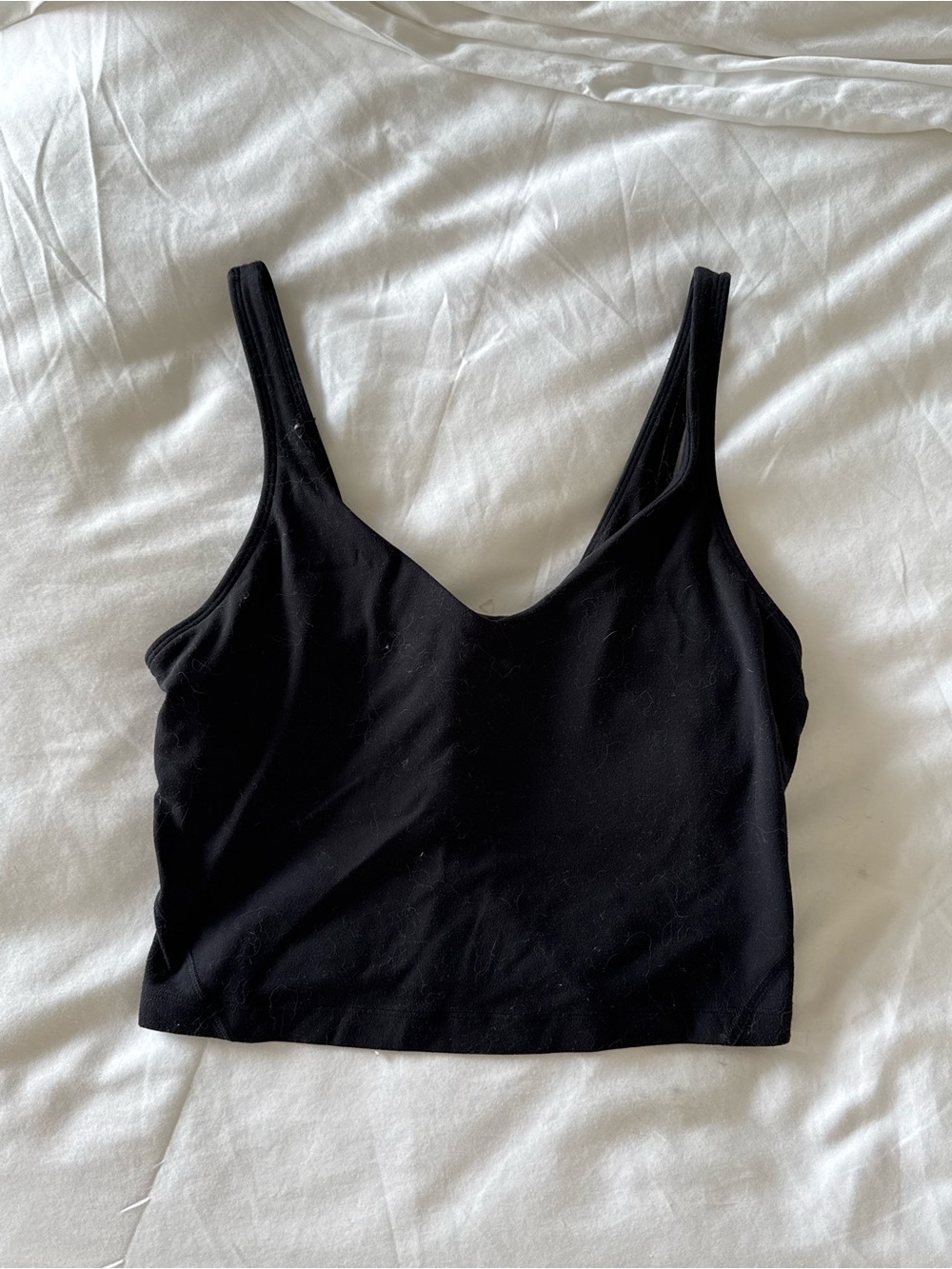 lululemon athletica Black Cropped V-Neck Sports Tank
